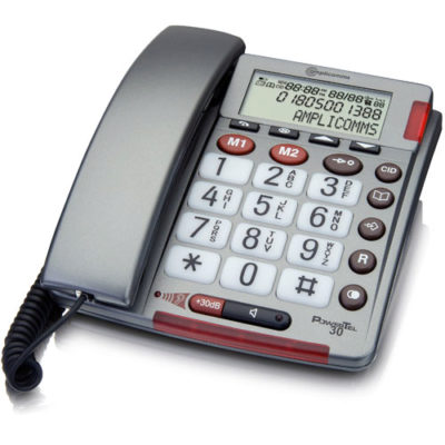 Amplicomms Powertel 30 Big Button Corded Telephone Amplicomms Powertel 30 Big Button Corded Telephone